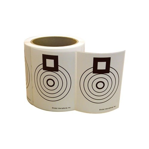 Sinclair International Benchrest Targets on a Roll feature 250 sticky, removable targets that stay put in the wind, perfect for 100 yard matches and compact storage.