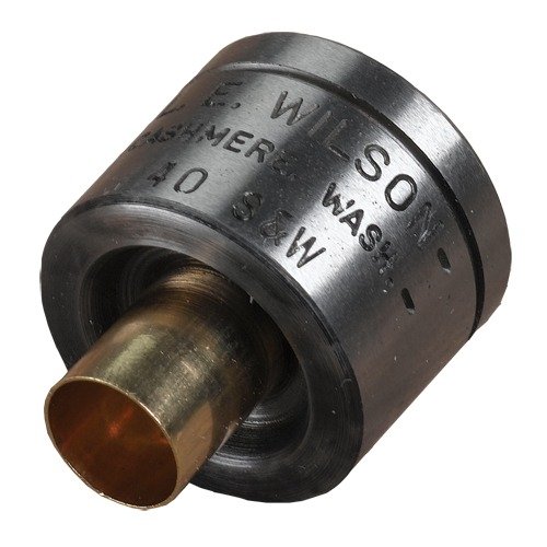 .40 S&W Wilson Trimmer Case Holders ensure precise trimming and reaming, securely holding cases with straight wall construction for optimal performance.