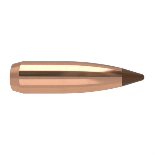 Experience precision and performance with Nosler 6.5mm 100 gr Spitzer BT bullets, designed for superior accuracy and explosive expansion on impact. 50 per box.