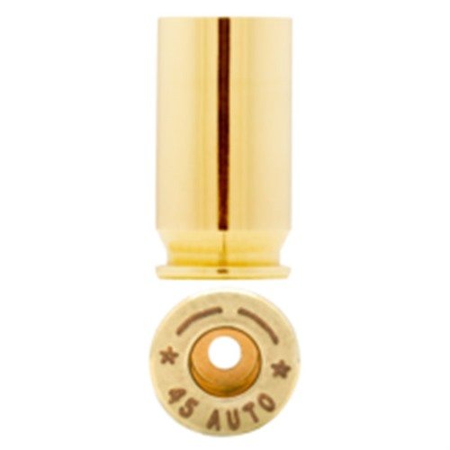 Experience superior performance with Starline 45 Auto Brass, offering consistent quality and reliability in every 100-count bag, perfect for reloading enthusiasts.
