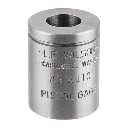 Ensure perfect chamber fit and reliable performance with the L.E. Wilson Pistol MAX Gage for 45 ACP/45 Auto, essential for precision reloading.