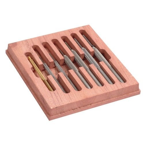The Lyman Gunsmith Punch Set features durable steel punches with hardened tips and knurled handles, including various sizes and a brass drift punch for precision work.