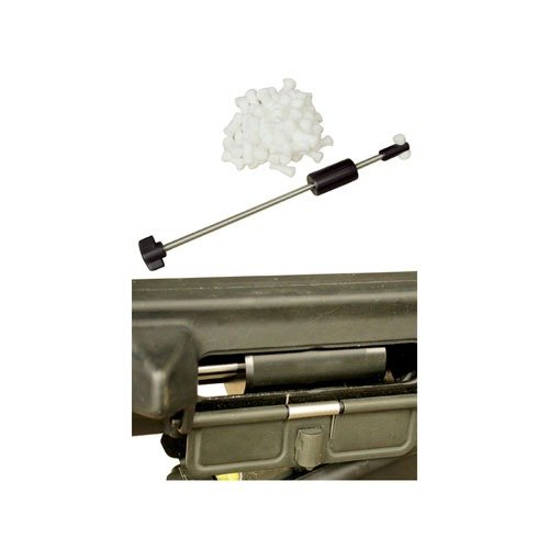 Keep your AR-15 and 308 AR lug recess clean with this unique tool that compresses cotton rolls for effective cleaning, including 50 rolls for convenience.