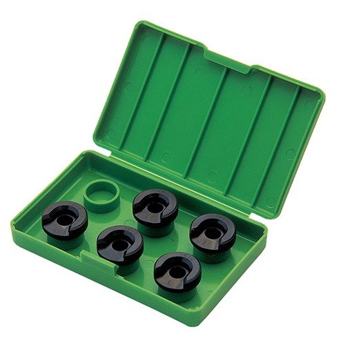 Redding's five-piece shellholder set allows precise headspace adjustment with thicknesses from +.002