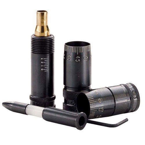 Achieve precise shoulder bump adjustments with the RCBS Precision Mic for 30-06 Springfield, featuring a micrometer for accurate readings and a bullet seating depth tool.