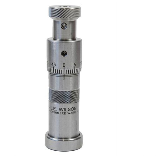 Experience unparalleled precision with the L.E. Wilson Micrometer Top Bullet Seater for .222 Remington, designed for reloaders seeking ultimate control and accuracy.