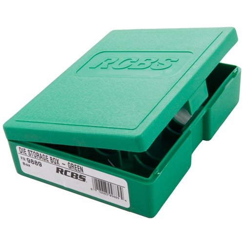 The RCBS Green Die Box offers durable storage for your reloading dies, ensuring organization and protection, perfect for any serious gunsmith or shooter.