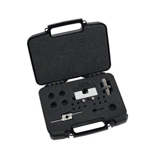 The NT-1000 Deluxe Neck Turning Kit offers precision neck turning for 6.5mm/25 caliber cartridges, complete with a durable storage case for easy organization.