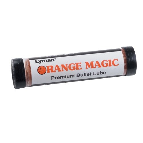 Lyman's Orange Magic Lube enhances high-performance loads for cast bullets, boosts velocity, reduces barrel leading, and withstands high temperatures.