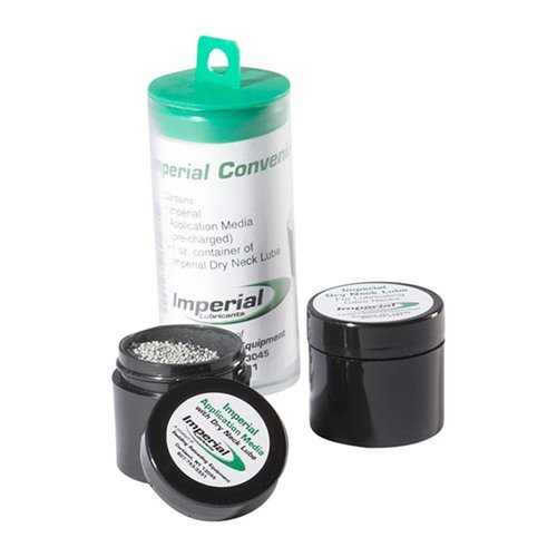 The Redding Imperial Convenience Pak includes Imperial Application Media and 1 oz. of Imperial Dry Neck Lube, ensuring you have everything needed for efficient reloading.