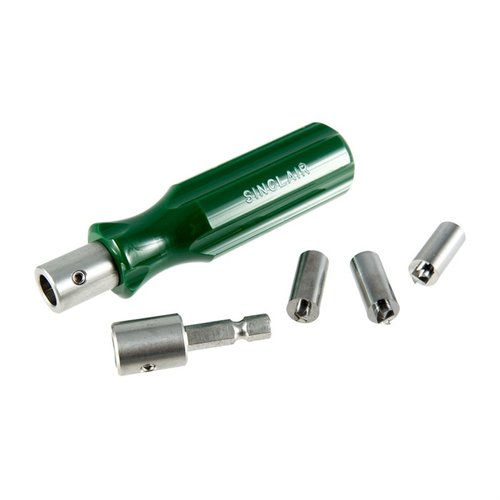 The Sinclair Premium Primer Pocket Uniformer Kit ensures uniform primer pockets with precision Tungsten Carbide tools, lasting a lifetime and fitting various brass types.