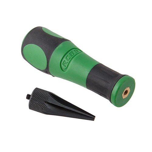 The RCBS VLD Deburring Tool features a 22-degree angle for precise bullet seating, protecting boat-tails and enhancing accuracy; compatible with various handles.