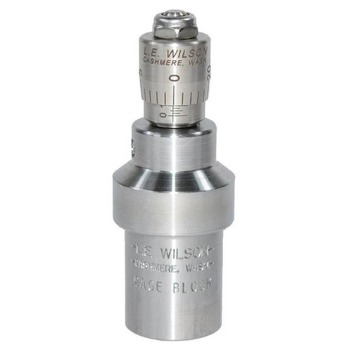 Easily measure headspace before and after sizing with the L.E. Wilson Case Gage Depth Micrometer, featuring .001 graduations and compatible with all L.E. Wilson Gages.