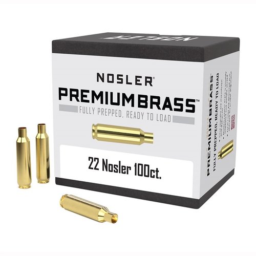 Nosler® Premium Brass is fully prepped, hand-inspected, and weight-sorted for maximum accuracy and consistency, ensuring optimal reloadability for handloaders.