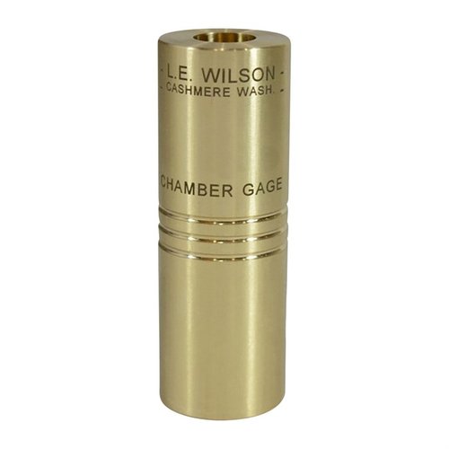 Ensure your reloads meet SAAMI minimum chamber dimensions with the L.E. Wilson 300 AAC Blackout Brass Minimum Chamber Gage, vital for safe shooting.