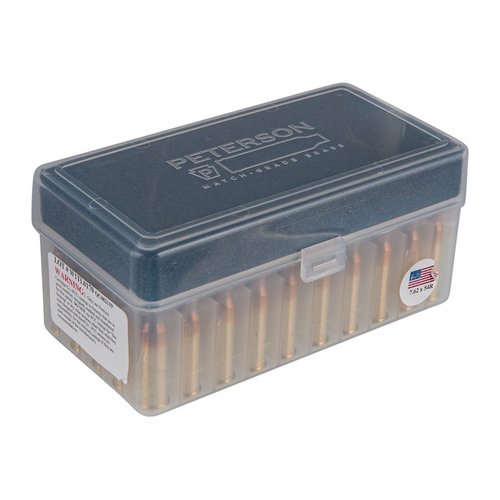 Upgrade your shooting with 7.62x54R Brass from Peterson Cartridge! 🎯 Match-grade quality for better accuracy and more reloads. 50 rounds per box.