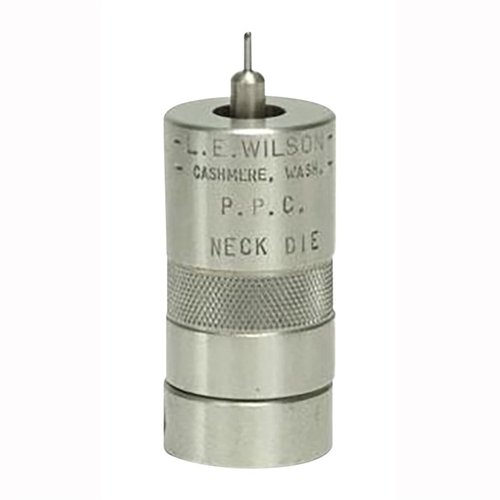 Achieve precise neck sizing with the L.E. WILSON 6 BR-A Bushing Neck Sizing Die, enhancing concentricity and brass longevity while using interchangeable bushings.