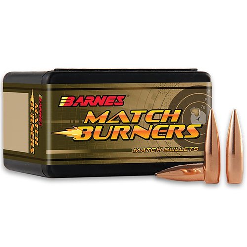 Barnes Match Burner 6.5MM bullets offer unmatched accuracy and affordability, ideal for competitive shooting and everyday plinking with pin-point precision.