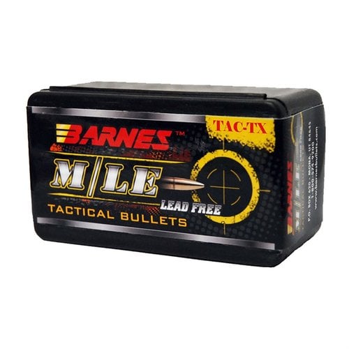 Experience unmatched accuracy with BARNES TAC-TX 30 Caliber bullets, featuring controlled expansion, superior weight retention, and reliable performance at any range.