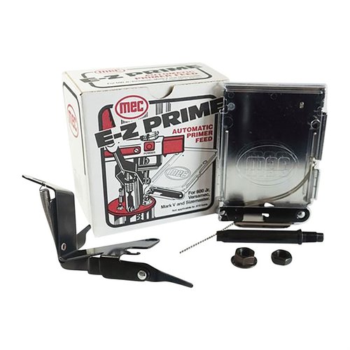 The MEC E-Z Prime 'V' enhances your reloading efficiency, designed for 600 Jr. Mark V & Versa MEC 700, perfect for 28 gauge shells.