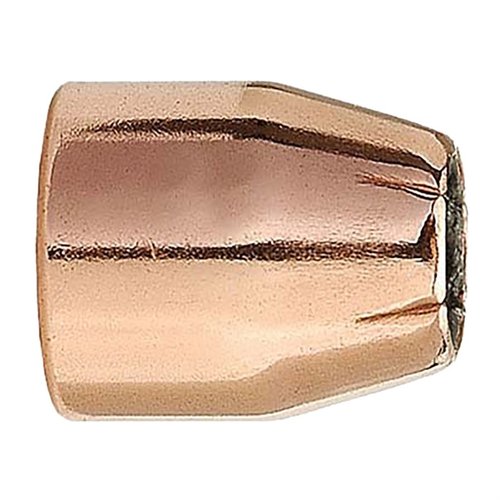 Experience reliable expansion and maximum energy transfer with Sports Master 9mm Jacketed Hollow Point bullets, featuring a serrated 'Power Jacket' for consistent performance.