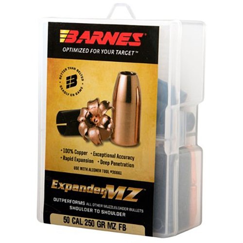 Experience exceptional accuracy and full weight retention with Barnes Expander MZ bullets, delivering double-diameter expansion and deep penetration for reliable performance.
