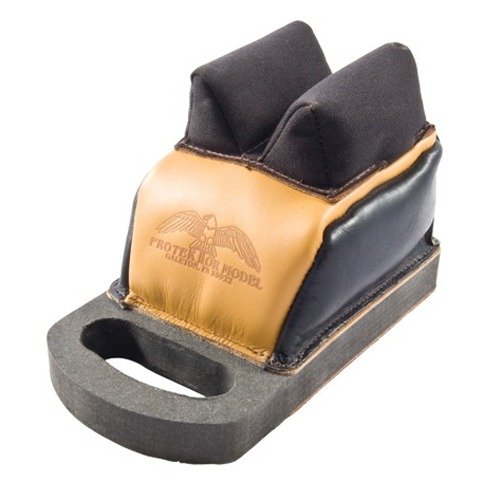 The Deluxe Protektor Rear Bag offers stability, a built-in carry handle, and midsize-ears for optimal stock support, perfect for F-class and field shooting.