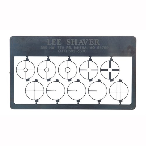 The LEE SHAVER Post & Aperture Card enhances silhouette shooting with thinner, versatile crosshairs that won't obscure targets at long distances.