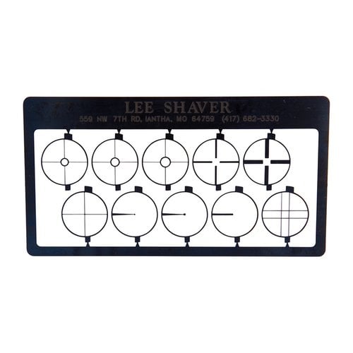 Enhance your silhouette shooting with the LEE SHAVER Post & Aperture Card, featuring thinner, versatile crosshairs that won't obscure your target.