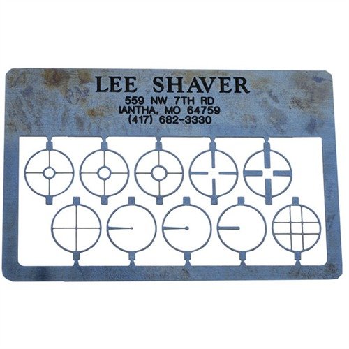 Enhance your shooting precision with LEE SHAVER's POST & APERTURE CARD, featuring thinner crosshairs and posts that won't obscure targets at long distances.