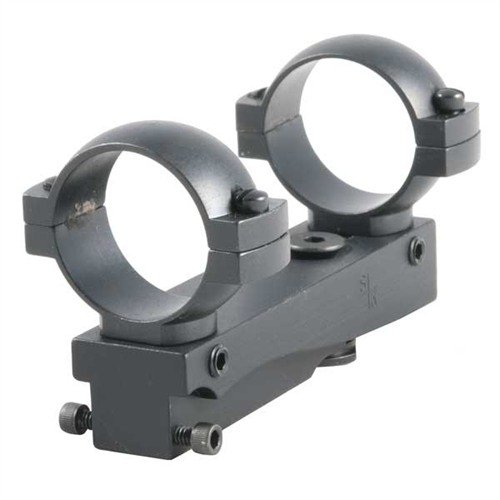 Upgrade your Mosin Nagant with this no-drill, aluminum scout mount, featuring steel rings for easy scope attachment and a sleek matte finish.