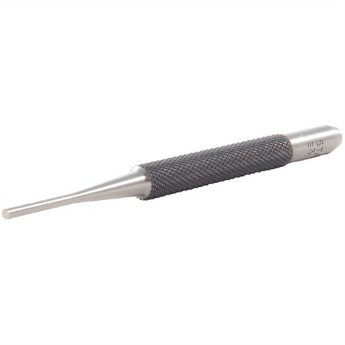 The Starrett Pin Punch Set features precision ground tool steel, ergonomic knurled grips, and clear size markings, ensuring durability and accuracy for all pin removal tasks.