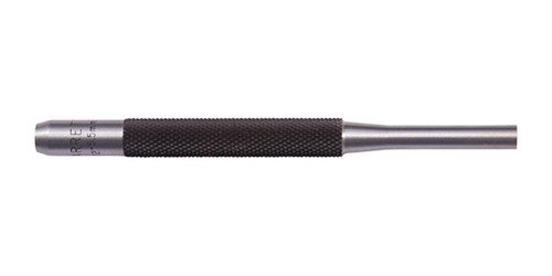 The Starrett Pin Punch Set features precision-ground, hardened tool steel construction with ergonomic grips, ensuring durability and comfort for accurate pin removal.