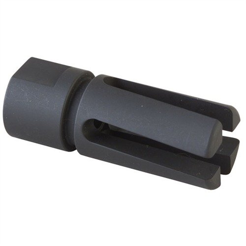 The AR-15 Vortex G6-A2 Flash Eliminator features helical flutes to dissipate gas and hide muzzle flash, made from durable 8620 steel with a matte Parkerized finish.