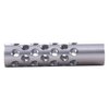 The Shrewd #1 Muzzle Brake 22 Caliber features 42 ports for maximum recoil control, reducing felt recoil and muzzle rise, with gunsmithing required for optimal fit.