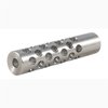 The Shrewd #01 Muzzle Brake enhances recoil control with 42 ports for reduced muzzle rise, crafted from durable 4140 steel or 416 SS, requiring gunsmithing.