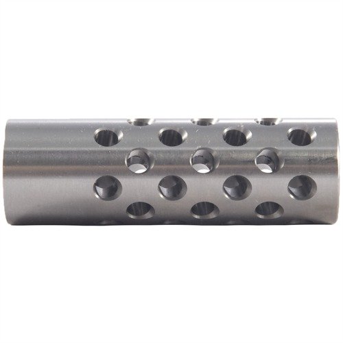 The Shrewd #3 Muzzle Brake features 42 ports for maximum recoil control, reducing felt recoil and muzzle rise, and is compatible with bullets up to .44 caliber.