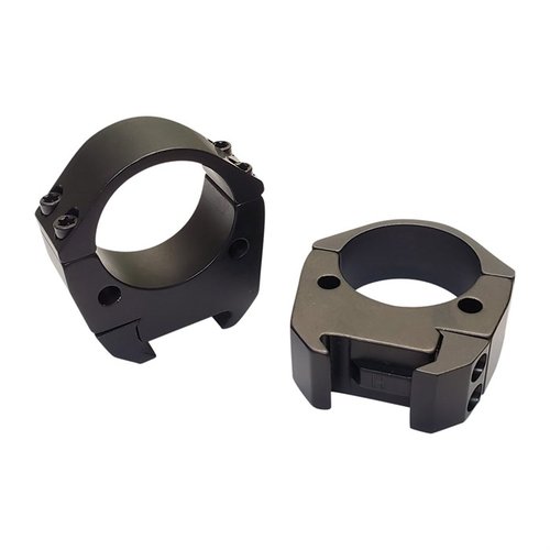 Talley Modern Sporting Scope Rings offer a sleek design for Picatinny rails, crafted from aircraft-grade alloy with a durable black anodized finish.