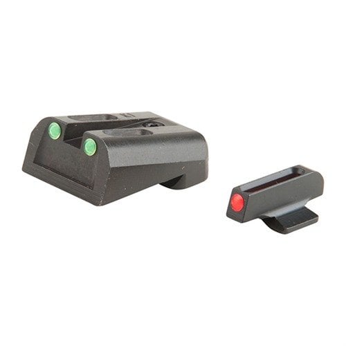 Experience exceptional brightness and durability with TRUGLO's Kimber 1911 Fiber Optic Brite-Site Sight Sets, designed for fast sight recognition in any light.