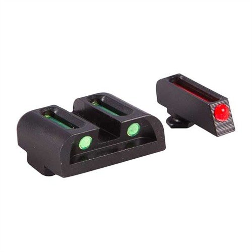 Enhance your shooting with TRUGLO's Fiber Optic Brite-Site Sights for Glock; low profile, durable steel, exceptional brightness in all conditions.