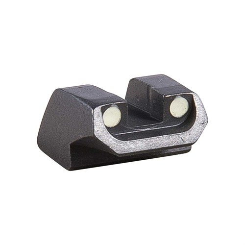Enhance your shooting accuracy with the Beretta USA Rear Sight 90-Two 7.6mm Super, designed for PX4, featuring white dots for quick target acquisition.