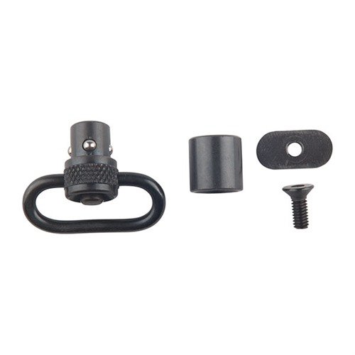 Enhance your Sako with these durable Black Steel Flush Front Swivels, designed for seamless attachment and reliable performance in the field.