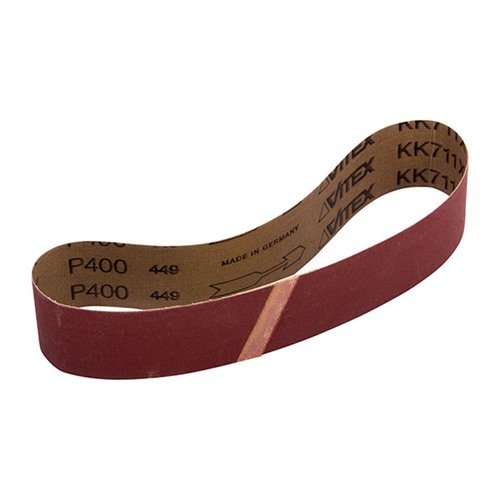 VSM 400 grit sanding belts offer exceptional durability and a fine finish for Raytech sanding drums, featuring resin bonded, compact grain aluminum oxide.