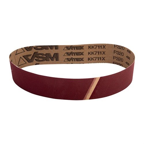 VSM Abrasives 320 grit sanding belts feature durable Compact Grain technology for long-lasting performance and a superior finish, perfect for Raytech sanding drums.