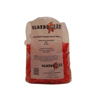 The WAA28-HS 28 Gauge Shotshell Wads by Claybuster are designed for 3/4 oz loads in Winchester HS, Remington, or Federal hulls, ensuring optimal performance.