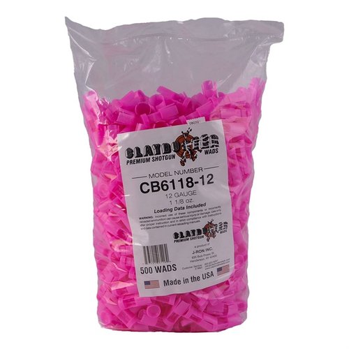 The CLAYBUSTER 12 Gauge Shotshell Hulls and Wads are ideal for 1 to 1-1/8 oz loads in Trap, skeet, and sporting clays, compatible with Federal and Imports.
