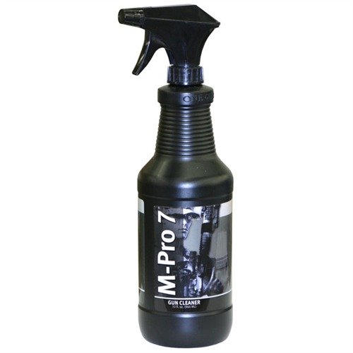 M-PRO 7 Gun Cleaner effectively removes carbon, copper, and lead fouling while being safe for all metals, biodegradable, and leaves a rust-inhibiting film.