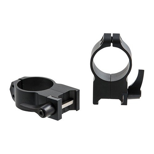 The MAXIMA Quick Detach Rings by Warne Mfg. offer strong, all-steel construction with adjustable levers, designed to fit Weaver-style bases for reliable performance.