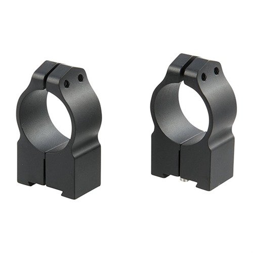 The WARNE MFG. COMPANY MAXIMA Tikka Rings are durable, lightweight, and designed for a secure fit, enhancing accuracy with a sleek matte black finish.