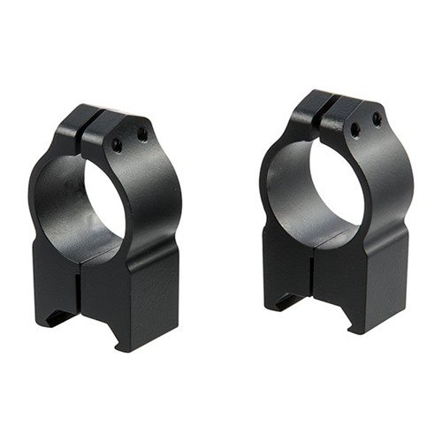The Warne Maxima Fixed Rings offer durable steel construction, a sleek matte finish, and a high profile, ensuring optimal scope alignment and stability.